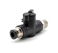 SRJQXH Conector Neumático Con la Conexión de Enchufe y Rosca Externa, Conector Rápido Hecho de Latón, 6MM 1/4" Controlador de Junta de Válvula, Utilizado Para Controlar el Gas