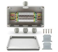 SRJQXH IP66 Caja de Conexiones Impermeable 1 de Cada 3 de Salid, Banda Bloque de Terminales de Carril DIN, Kit de Bloque de Terminales Universal, Adecuado Para Proyectos de Automatización