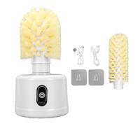 Srliya Cepillo Eléctrico para Tazas, Limpiador Automático de Botellas Giratorio de 360 Grados, Inalámbrico para Tazas de café, Botellas de Vidrio,
