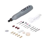 Srliya Juego de Mini Amoladora Kit de Herramientas Eléctricas Juego de Herramientas Kit de Taladro 202 Velocidad de 5 Niveles Carga USB DC3.7V Gris con Luz para Grabado Limpieza P
