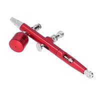 Srliya Pistola Pulverizadora de Pintura de Latón con Aerógrafo para Maquillaje, Arte de Uñas, Tatuajes, Manualidades, Portátil, Pequeño G1/8, Kit de Aerógrafo de Bricolaje, Control de (AR180 rojo)