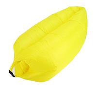 Srliya Tumbona Hinchable Portátil Impermeable 180x88x63cm Amarillo | Tela, No Requiere Bomba, Viajes de Camping en la Playa, Flotador para Piscina, Bolsa de Transporte Plegable y Compacta,