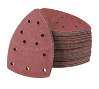 Sruhrak 60 piezas lijadora delta Papel de 152x105mm Hojas de Lija Mouse Papel Juego con 11 agujeros Grano mixto 40 80 120 180 220 400 Almohadillas de lijado triangulares para madera, metal y plástico