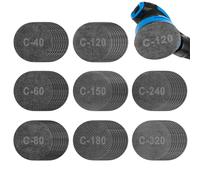 SRunDe 64 Piezas Papel de Lija 125mm Granos 40 60 80 120 150 180 240 320