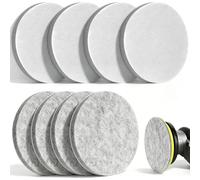 SRunDe 8 Piezas Almohadillas de Pulido de Fieltro 125mm Reutilizables | Lavables de Alta Densidad para Lijadora Orbital para Pintura de Coche Vidrio Metal Madera Compatible con Bosch Festool Metabo