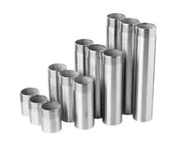 SS 304 Longitud De Acero Inoxidable Conexión De Agua 1/4 "3/8" 1/2 "3/4" 1 "1-1/4" 1-1/2 "Accesorios De Tubería Con Rosca Macho De Un Solo Cabezal