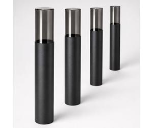 SSC-LUXon, juego de 4 lámparas de pie VARDA para exteriores, color , casquillo E27. Lámparas de pie para exteriores, altura de 50 cm, ideales para caminos, diseño de farola
