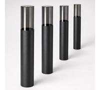 SSC-LUXon VARDA - Lámpara de pie para exteriores (4 unidades, casquillo E27, altura 50 cm), color negro