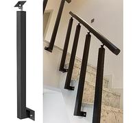 SSDDLZEQ Barandilla Barandilla Montaje Lateral de barandilla de Escalera, Poste de barandilla de Escalera de vestíbulo/Garaje, Poste de barandilla de Panel Cuadrado Negro (Color : 5pack, Size : 85cm)