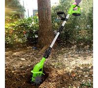 SSDDLZEQ Cultivador eléctrico, cultivador de jardín a batería de 20 V y 250 RPM, Longitud de Agarre Ajustable, cultivadores eléctricos