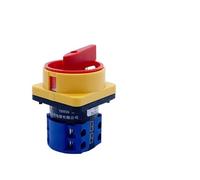SSDXFJZR Interruptor aislador 20A/25A, Dos Posiciones, 1/2/3 Polos, desconexión LW26GS, 48x48mm, 64x64mm, Selector de Leva Giratorio con candado(25A 1Pole 64mmPanel)