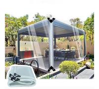 SSFMSF Lona Transparente Impermeable 0.35mm Lona Transparente para Balcón Exterior Lona Multiusos PVC Tejado Plantas Invernales para Cenador Muebles de Jardín Piscina. (H:2m * W:3.5m | 400g/m²)
