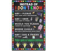 SSOPTMCB Teacher Resource Poster Instead of I Don’t Know Classroom Rules Encouragement for School Wall-Art(Unframed,12x18inch(30x45cm))