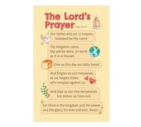 SSOPTMCB The Lord's Prayer and Our Father Printable Wall-Art, Faith Poster for Home, Office, Classroom Inspirational Decor(Framed,08x12inch(20x30cm))