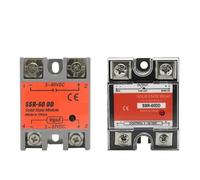 SSR-25DD SSR-40DD SSR 10A 60A 80A 100A relé monofásico de estado sólido DC 3-32V entrada DC 5-60V transformador de voltaje de salida 1 Uds(Black with Case,SSR-120DD)