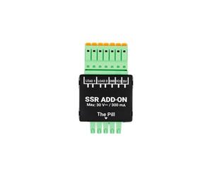 SSR Add-on - Accesorio para The Pill by Shelly, módulo de relé de estado sólido (SSR) de 2 canales CC (30 V / 300 mA), requiere 5-Terminal Add-on, 1 entrada/salida lógica de 3,3 V
