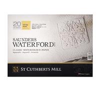 St Cuthberts Mill Saunders Waterford Rough Bloc de dibujo 20 36 x 26 cm 300 g White
