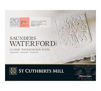 St Cuthberts Mill - Bloc acuarela Saunders Waterford - Prensado caliente 300gsm 12x16in 20 hojas
