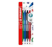 STABILO Bolígrafo retráctil Pointball Colorful trazo 0 Pack de 4 (surtido)