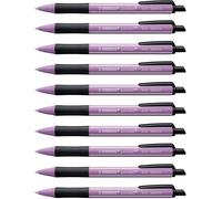 STABILO - Bolígrafo retráctil - pointball NatureCOLORS Wildflower - Color de cuerpo gris violeta - Pack de 10 - tinta azul
