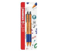 STABILO Bolígrafo retráctil pointball Pack de 2 azul