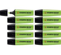Stabilo Boss Greenaa - Rotuladores (punta biselada, 10 unidades)
