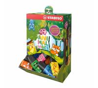 Stabilo boss mini animal vibes expositor con 50 mini marcadores fluore