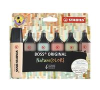 Stabilo boss naturecolors marcador 6 pieza(s) punta de cincel negro, b