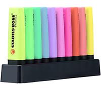 Stabilo Boss - Subrayador de escritorio (10 unidades), color pastel