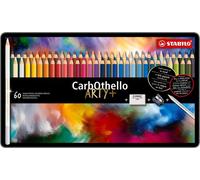 STABILO Carbothello Lápices de Colores Tiza/Pastel con Estuche de Metal de 60 Unidades