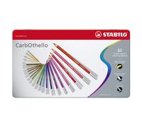 STABILO Lápices de color Carbothello ARTY+ tiza-pastel, estuche metálico 60 colores