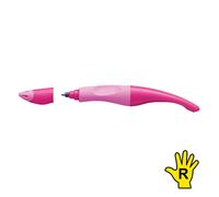 STABILO Roller ergonómico EASYoriginal para diestros – punta 0,5 mm – rosa + cartucho azul (borrable)
