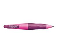 STABILO - Portaminas ergonómico para zurdos - EASYergo 3.15 en rosa/lila - incluye 1 mina gruesa - Dureza HB y sacapuntas - blíster