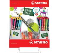 STABILO easygraph Expositor con 48 Lápices de Grafito y 12 Sacapuntas