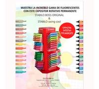 Stabilo Expositor Rotativo con Surtido de Marcadores Fluorescentes Boss Original y Swing Cool