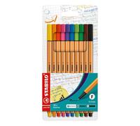 STABILO Rotuladores Point 88 Fineliner punta fina Estuche 10 colores