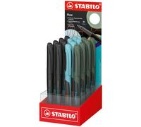 STABILO Flow Bolígrafo Recargable 0,5 mm Surtido de 16 Unidades (Tinta Azul)