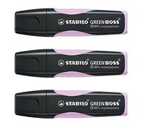 STABILO GREEN BOSS Pastel, Lila - Lote de 3 rotuladores
