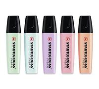 STABILO Highlighter Boss Original - Paquete de 5 unidades, colores surtidos