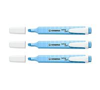 STABILO Juego de 3 resaltadores Swing Cool Punta Biselada 1-4 mm, color azul cielo