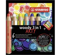 Stabilo - lápiz de color, acuarela y cera - woody 3 in 1