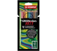 STABILO - Lápiz de color ecológico - GREENcolors - ARTY - Estuche de 12 - 12 colores diferentes