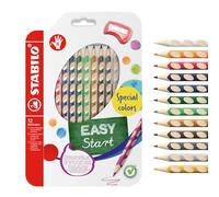 STABILO - lápiz de color ergonómico para diestros - EASYcolors | pack de 12 incl. sacapuntas, 12 colores especiales
