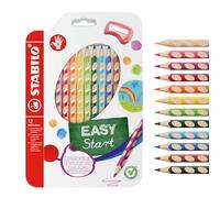 STABILO Lápices de color EASYcolors ergonómicos para diestros Estuche 12 colores con sacapuntas