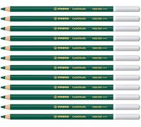 STABILO - Lápiz de color tiza-pastel - CarbOthello - Pack de 12 - verde hoja intenso