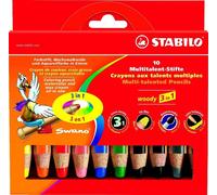 Stabilo - Lápiz de colores 880 Woody 3 en 1, surtido de 10 unidades | Envíos a partir de 10 unidades | 5 unidades