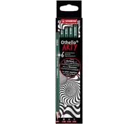 STABILO - lápiz de grafito - Othello | ARTY, pack de 6, grado de dureza blando, cada 2x 4B, 3B, 2B