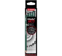 STABILO - lápiz de grafito - Othello | ARTY, pack de 6, grado de dureza duro, cada 2x 4H, 3H, 2H