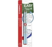 STABILO - lápiz de grafito triangular fino para diestros - EASYgraph S | azul, pack de 2, grado de dureza HB