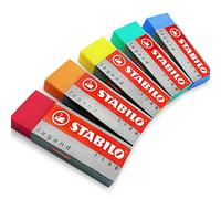 Stabilo Legend - Goma borradora de plástico - Pack de 5 - Distintos colores